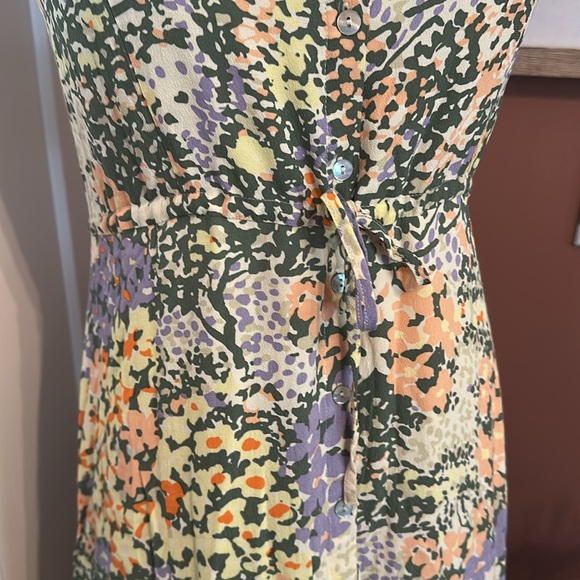 Rails Adalyn Gardenia pastel ruffle trim button front M Ruffled Tiered Sundress - Picture 6 of 16